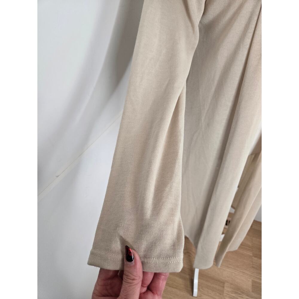 Rags & Couture EUC long open cardigan Large beige cream pale tan - Picture 6 of 11